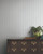 Ticking Stripe Blue Faux Linen Wallpaper