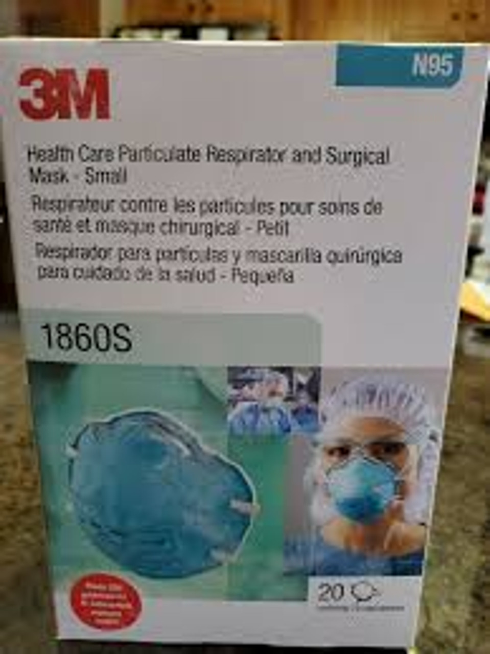 3M 1860S Small Health Care Particulate Respirator and Surgical Mask N95 20  in bx