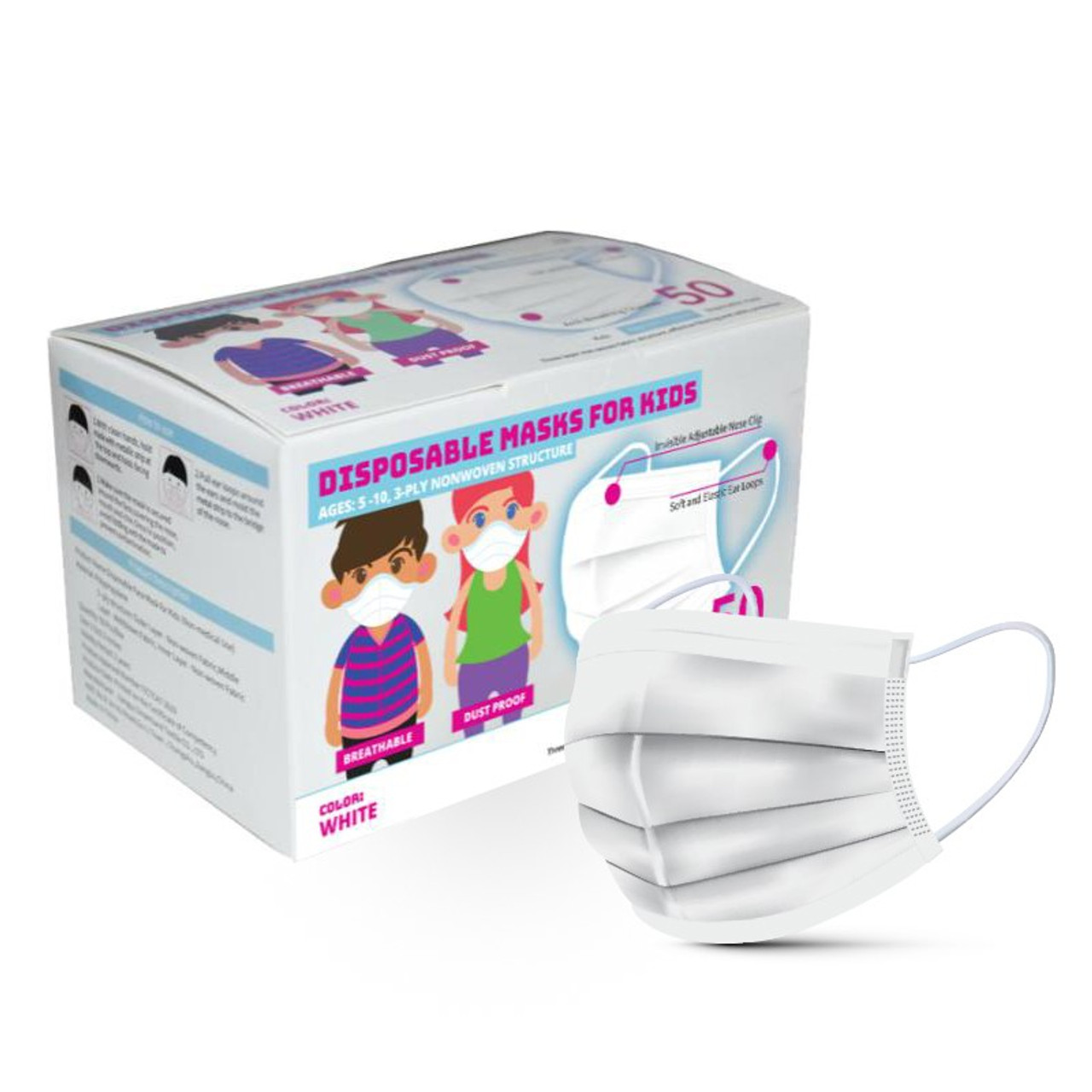 Healthcare - Masque jetable médical enfants - 50pcs