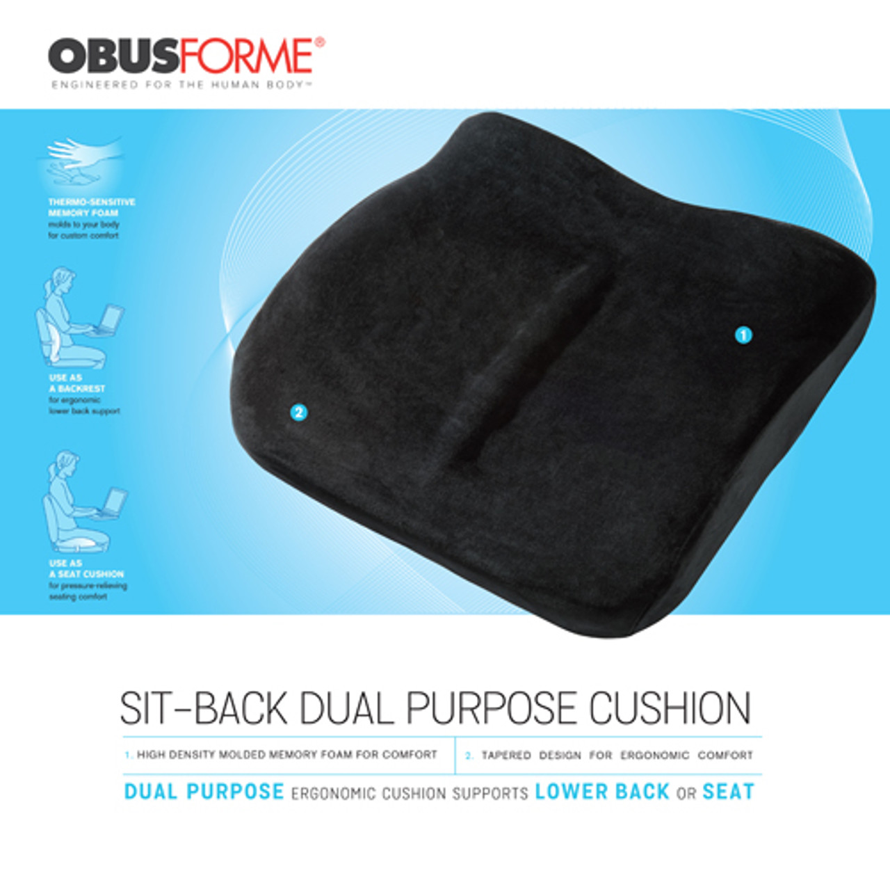 The Sitback Cushion Obusforme Black