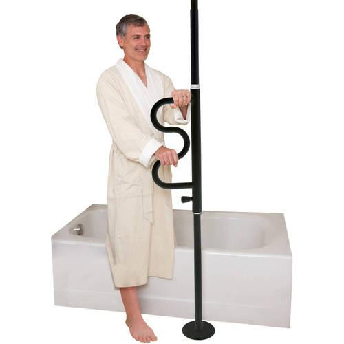 Stander Security Pole and Curve Grab Bar, Elderly Tension Mounted