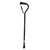 CaneCraft Offset Folding Cane with TPR Handle, Black