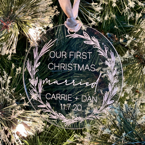 First Christmas Married Christmas Ornament