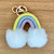 Fluffy Rainbow Keychain