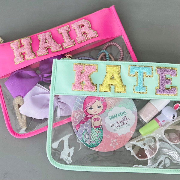 Personalized Pouch with Chenille Patches