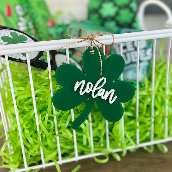 St. Patrick's Day Basket Tag