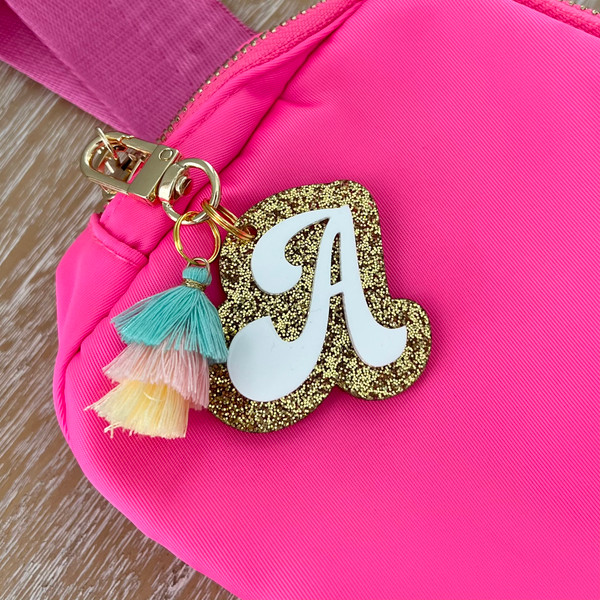 Retro Initial Keychain Retro Initial Keychain