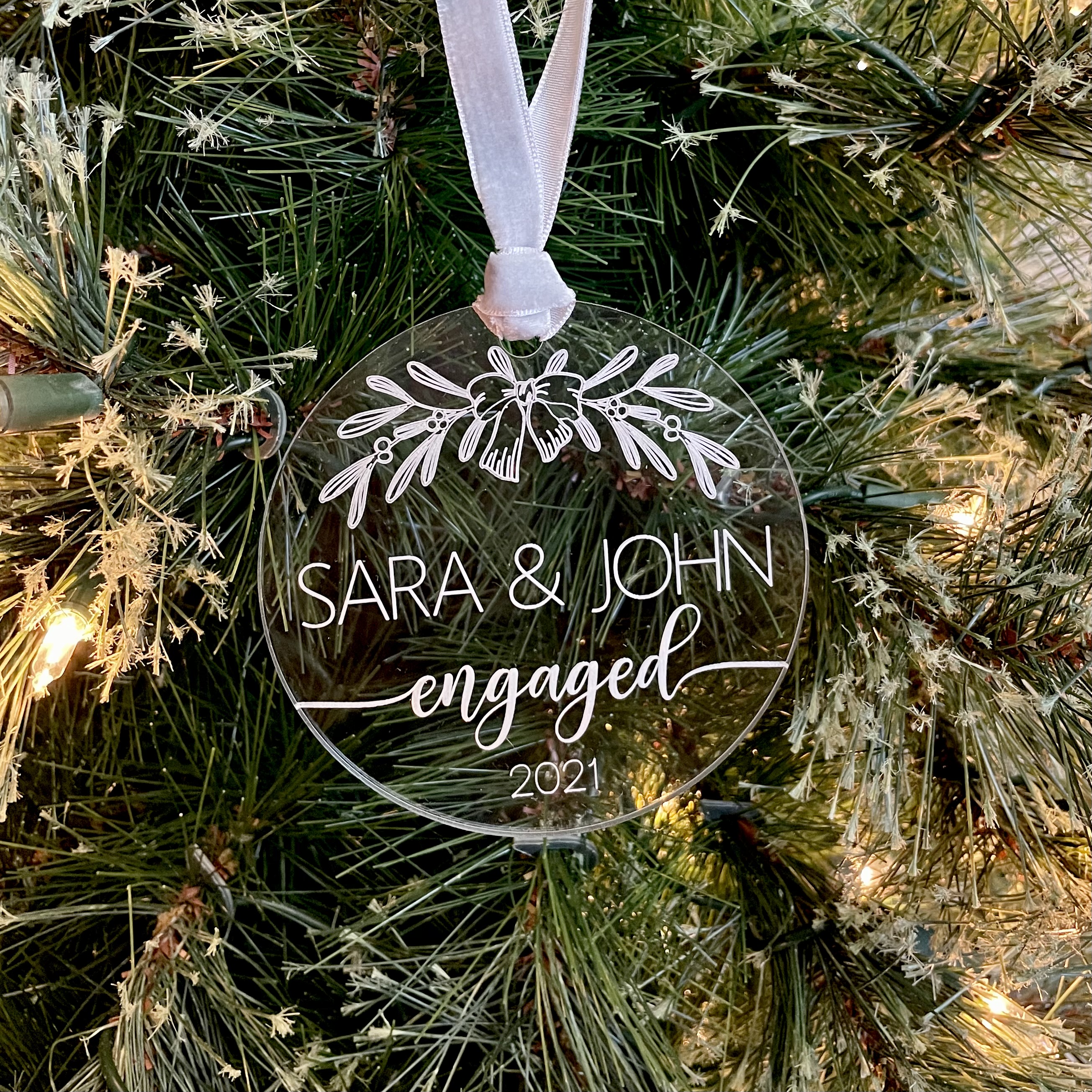 Engaged Christmas Ornament
