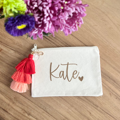 Personalized Canvas Zipper Pouch – Gifty