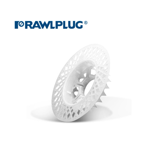 Flanșă de fixare a izolației RAWLPLUG KWX 110 mm pentru montaj ascuns în vată minerală și polistiren