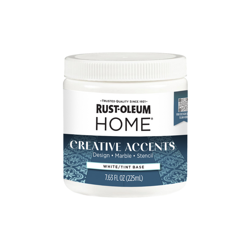 Rust-Oleum Home Creative Accents paint can, 7.63 fl oz size. 