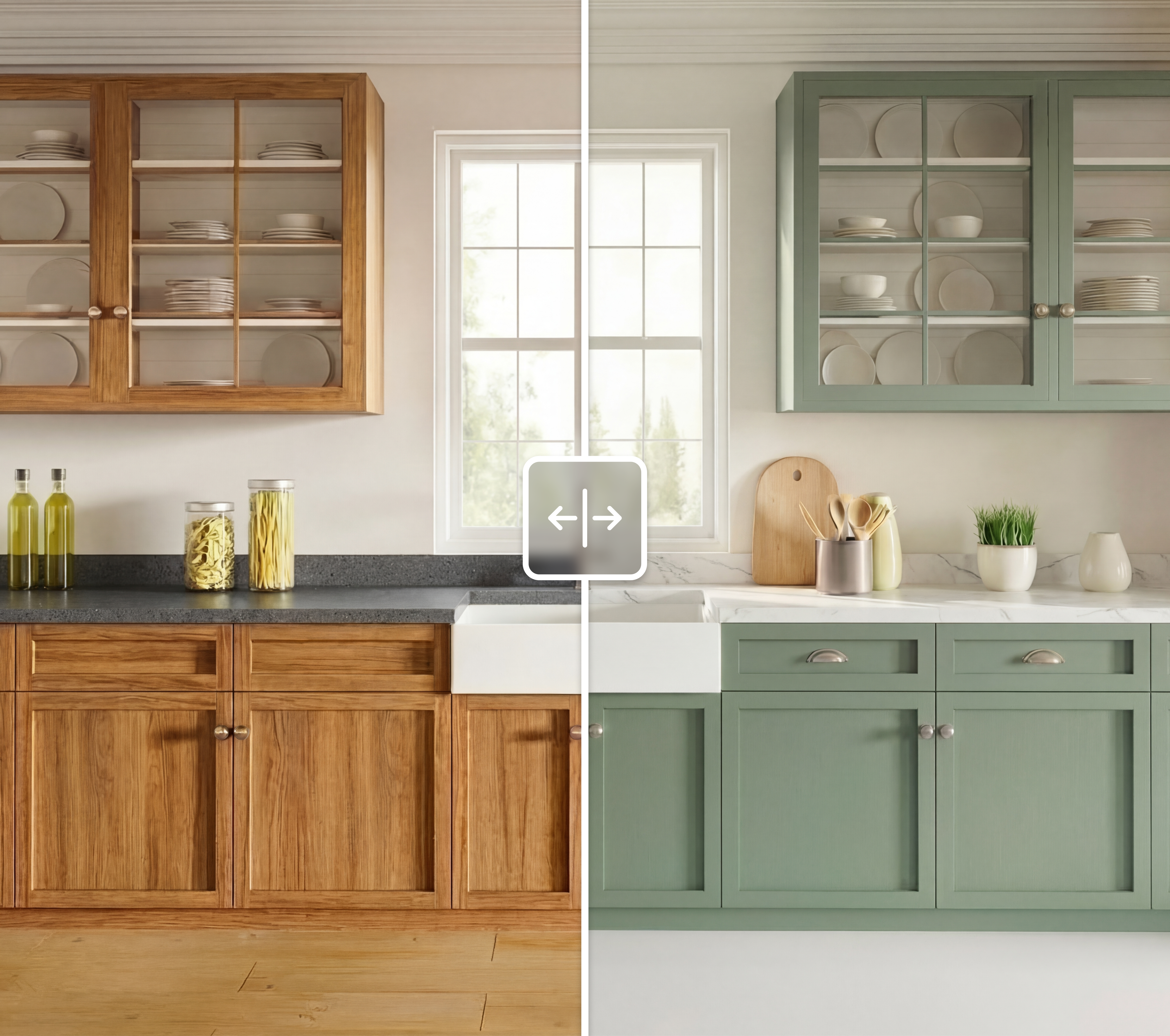 Room visualizer preview - kitchen transformation