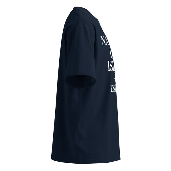 Unisex organic oversized high neck t-shirt