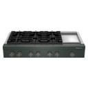 KitchenAid® 48-inch 6-Burner Gas Commercial-Style Rangetop with Griddle KCGK948TJP