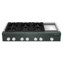 KitchenAid® 48-inch 6-Burner Gas Commercial-Style Rangetop with Griddle KCGK948TJP