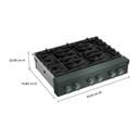 KitchenAid® 36-inch 6-Burner Gas Commercial-Style Rangetop KCGK936TJP