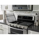 Whirlpool® 6.0 Cu. Ft. Gas Double Oven Range with EZ-2-Lift™ Hinged Grates WGG745S0FS