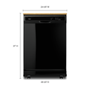 Whirlpool® Heavy-Duty Dishwasher with 1-Hour Wash Cycle WDP370PAHB