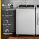Whirlpool® 5.4 - 5.5 Cu. Ft. I.E.C. Capacity Top Load Washer with Removable Agitator WTW5057LW