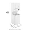 Whirlpool® 1.8 cu.ft I.E.C. Electric Stacked Laundry Center 6 Wash cycles and AutoDry™ YWET4024HW