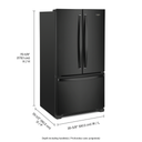 Whirlpool® 36-inch Wide French Door Refrigerator with Water Dispenser - 25 cu. ft. WRF535SWHB