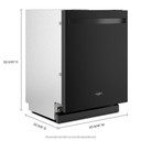 Whirlpool® 44 dBA Dishwasher Flush with Cabinets with 3rd Rack WDT550SAPB