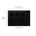 Whirlpool® 30-inch Electric Ceramic Glass Cooktop with Two Dual Radiant Elements WCE77US0HB