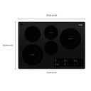 Whirlpool® 30-inch Electric Ceramic Glass Cooktop with Two Dual Radiant Elements WCE97US0KB