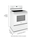 5.3 cu. ft. Whirlpool® electric range with Frozen Bake™ technology. YWFE505W0JW