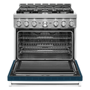 KitchenAid® 36'' Smart Commercial-Style Gas Range with 6 Burners KFGC506JIB