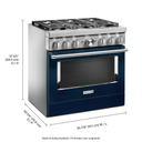 KitchenAid® 36'' Smart Commercial-Style Dual Fuel Range with 6 Burners KFDC506JIB