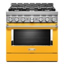 KitchenAid® 36'' Smart Commercial-Style Gas Range with 6 Burners KFGC506JYP