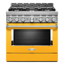 KitchenAid® 36'' Smart Commercial-Style Gas Range with 6 Burners KFGC506JYP