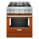 KitchenAid® 30'' Smart Commercial-Style Gas Range with 4 Burners KFGC500JSC