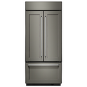 Kitchenaid® 20.8 Cu. Ft. 36 Width Built In Panel Ready French Door Refrigerator with Platinum Interior Design KBFN506EPA