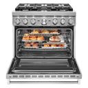 KitchenAid® 36'' Smart Commercial-Style Dual Fuel Range with 6 Burners KFDC506JSS