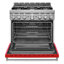 KitchenAid® 36'' Smart Commercial-Style Gas Range with 6 Burners KFGC506JPA