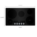 Kitchenaid® 36 Electric Cooktop with 5 Elements and Knob Controls KCES556HSS