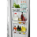 Kitchenaid® 22.6 cu ft. Counter-Depth Side-by-Side Refrigerator with Exterior Ice and Water and PrintShield™ finish KRSC703HBS