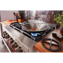 KitchenAid® 36'' Smart Commercial-Style Gas Range with 6 Burners KFGC506JSC