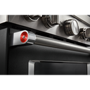 KitchenAid® 30'' Smart Commercial-Style Gas Range with 4 Burners KFGC500JBK