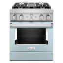 KitchenAid® 30'' Smart Commercial-Style Dual Fuel Range with 4 Burners KFDC500JMB