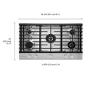 Kitchenaid® 36" 5-Burner Gas Cooktop with Griddle KCGS956ESS