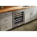 Kitchenaid® 24 Undercounter Wine Cellar with Glass Door and Metal-Front Racks KUWR314KSS