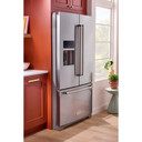 Kitchenaid® 26.8 Cu. Ft. Standard-Depth French Door Refrigerator with Exterior Ice and Water Dispenser KRFF577KPS Kitchenaid® 26.8 Cu. Ft. Standard-Depth French Door Refrigerator with Exterior Ice and Water Dispenser KRFF577KPS
