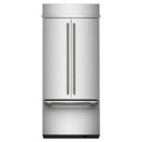 Kitchenaid® 20.8 Cu. Ft. 36" Built-In French Door Bottom Mount Refrigerator with Platinum Interior KBFN536SPS