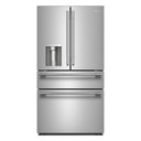Kitchenaid® 29 cu. ft. French Door Refrigerator with Exterior Water and Ice and FreshChill™ Full-Width Refrigerated Drawer KRMF436SPS