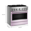 Kitchenaid® 36-Inch 6 Burner Commercial-Style Dual Fuel Range with No Preheat Air Fry Mode KFDS936SWF