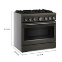 KitchenAid® 36-Inch 6 Burner Commercial-Style Dual Fuel Range with No Preheat Air Fry Mode KFDS936SBE