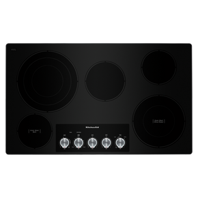 Kitchenaid® 36 Electric Cooktop with 5 Elements and Knob Controls KCES556HSS